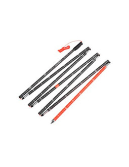 Mammut carbon probe 280 speed lock kije do nart 2 szt. 2,8 m czarny, czerwony