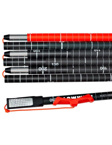 Mammut carbon probe 280 speed lock kije do nart 2 szt. 2,8 m czarny, czerwony