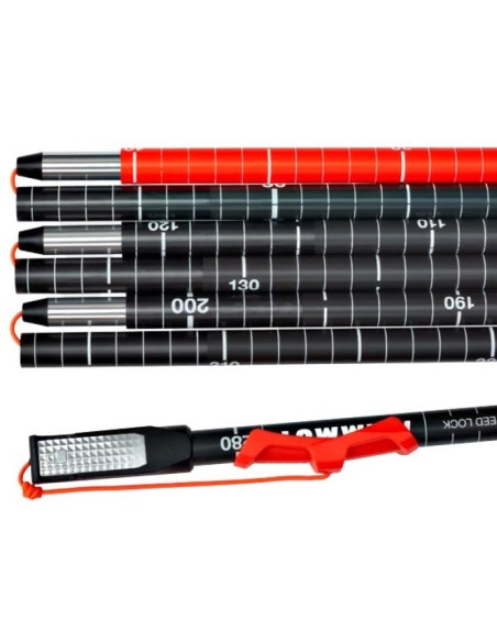 Mammut carbon probe 280 speed lock kije do nart 2 szt. 2,8 m czarny, czerwony