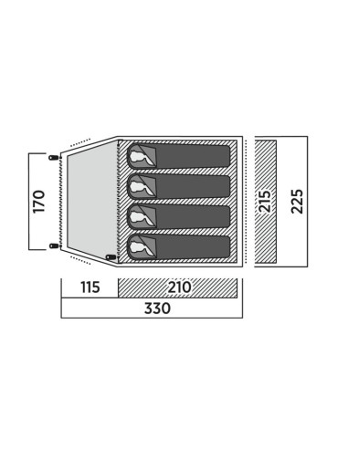 Namiot czteroosobowy easy camp setesdal 4