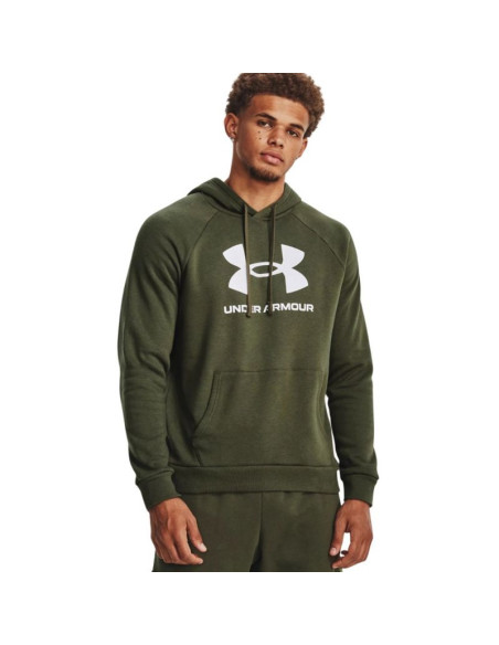 Bluza męska under armour rival fleece logo hd oliwkowa 1379758 390 l