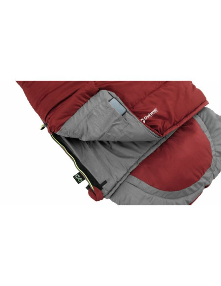 Śpiwór dla dziecka outwell contour junior (140 cm) - red/grey