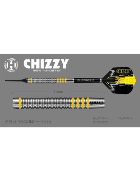 Rzutki harrows chizzy brass softip