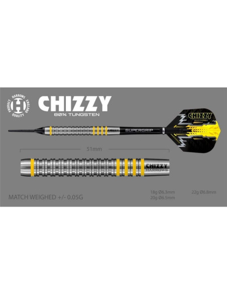 Rzutki harrows chizzy brass softip