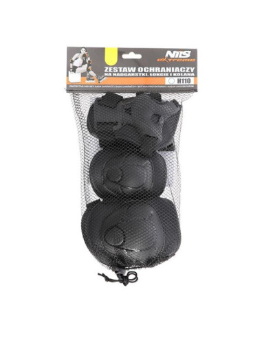 Ochraniacze zestaw nils extreme czarne rozmiar xs h110