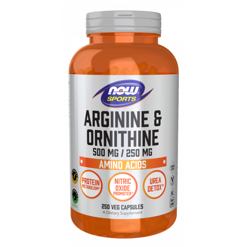 L-Arginina 500 mg + L-Ornityna 250 mg (250 kaps.)