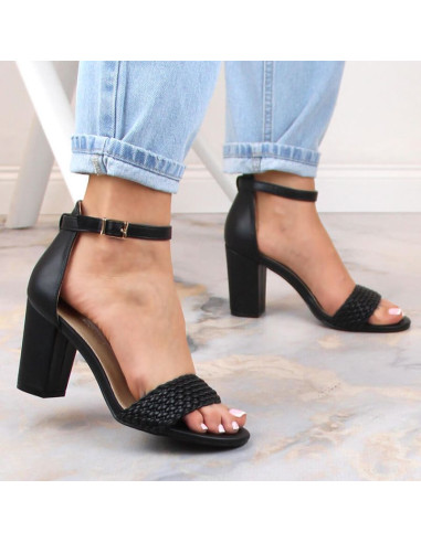 Sandały na słupku evento w 5945