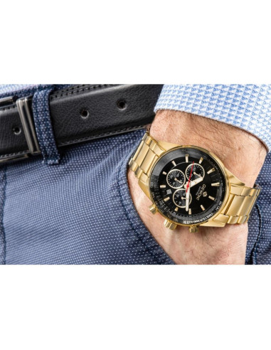 Zegarek męski giewont chronograph sapphire złoto czarny gw9140-b4