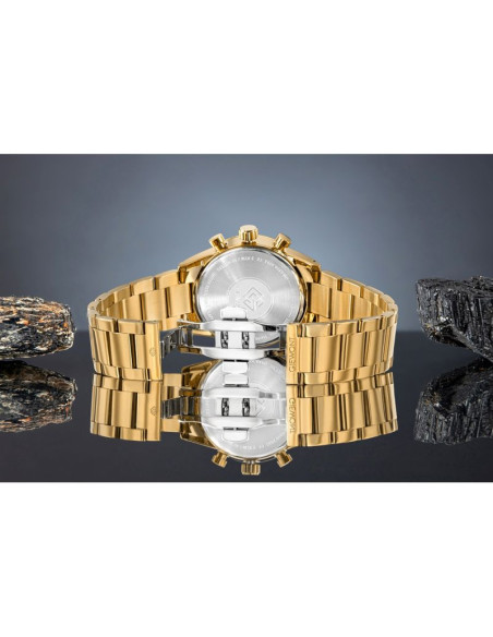 Zegarek męski giewont chronograph sapphire złoto czarny gw9140-b4