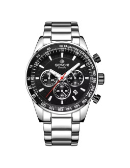 Zegarek męski giewont chronograph sapphire srebrno czarny gw9140-b1