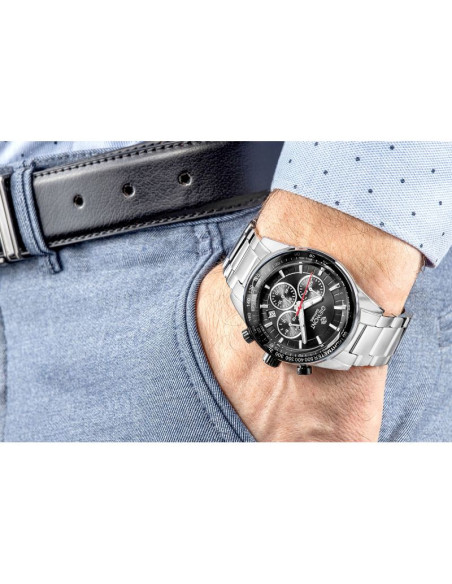 Zegarek męski giewont chronograph sapphire srebrno czarny gw9140-b1