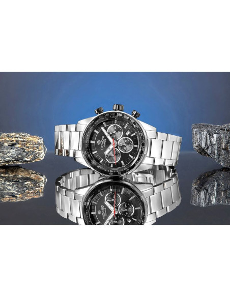 Zegarek męski giewont chronograph sapphire srebrno czarny gw9140-b1