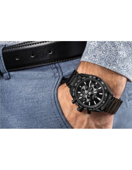 Zegarek męski giewont chronograph sapphire czarny gw9580-b2