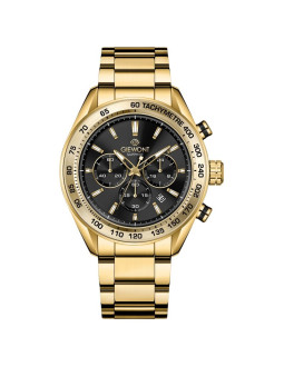 Zegarek męski giewont chronograph sapphire złoto czarny gw9580-b4