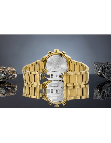 Zegarek męski giewont chronograph sapphire złoto czarny gw9580-b4