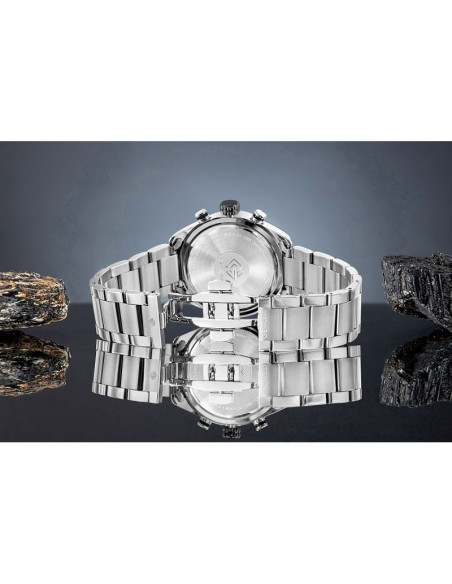 Zegarek męski giewont chronograph sapphire srebrno czarny gw9580-b1