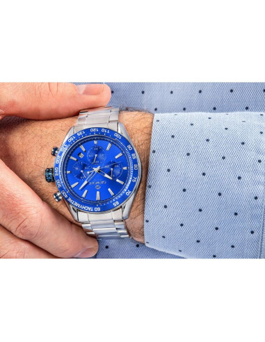 Zegarek męski giewont chronograph sapphire srebrno niebieski gw9580-b3