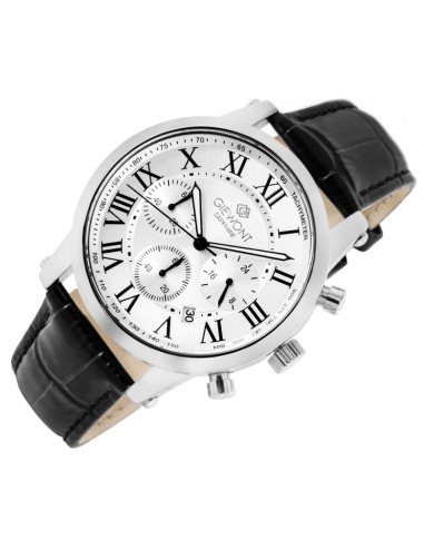 Zegarek męski giewont chronograph sapphire srebrny gw6260-a1