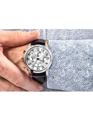 Zegarek męski giewont chronograph sapphire srebrny gw6260-a1