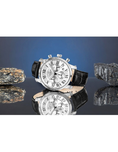 Zegarek męski giewont chronograph sapphire srebrny gw6260-a1