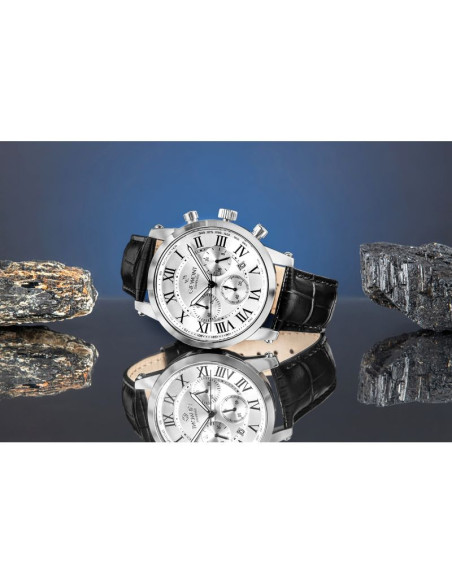 Zegarek męski giewont chronograph sapphire srebrny gw6260-a1