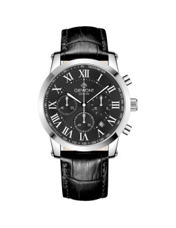 Zegarek męski giewont chronograph sapphire srebrno czarny gw6260-a2
