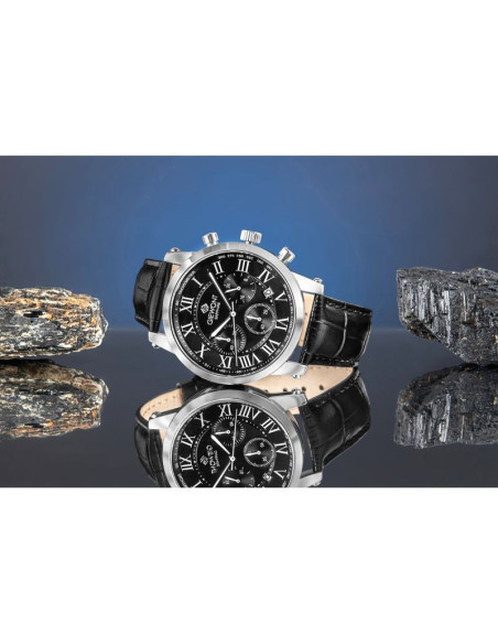 Zegarek męski giewont chronograph sapphire srebrno czarny gw6260-a2