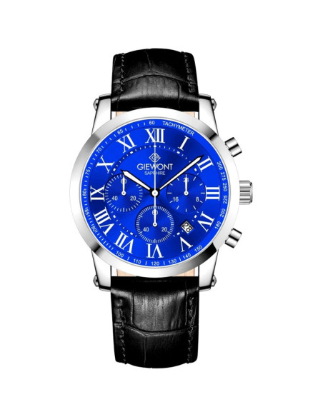 Zegarek męski giewont chronograph sapphire srebrno niebieski gw6260-a4