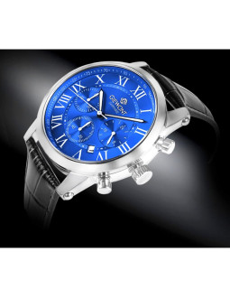 Zegarek męski giewont chronograph sapphire srebrno niebieski gw6260-a4 2