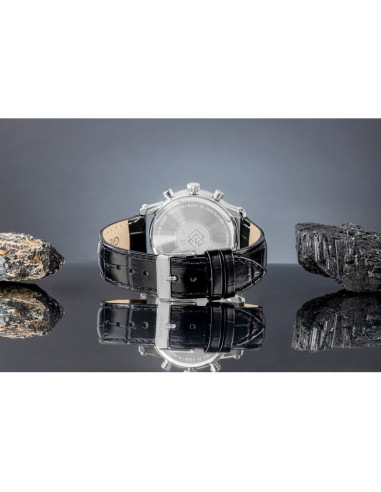 Zegarek męski giewont chronograph sapphire srebrno niebieski gw6260-a4