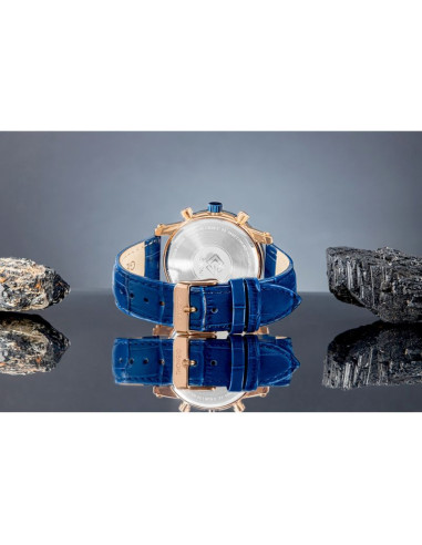 Zegarek męski giewont chronograph sapphire miedziano niebieski gw6260-a5