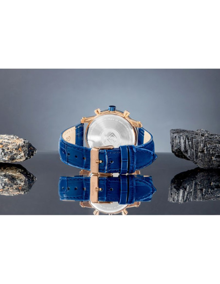 Zegarek męski giewont chronograph sapphire miedziano niebieski gw6260-a5