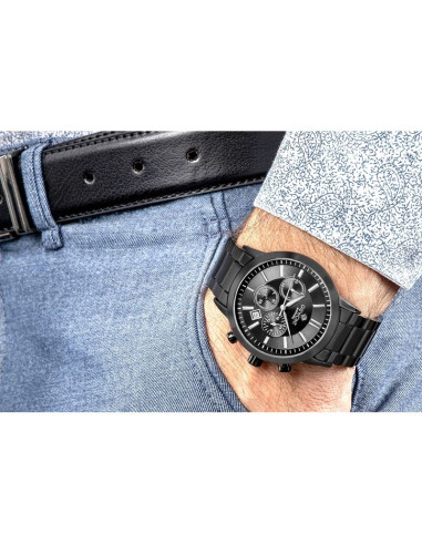 Zegarek męski giewont chronograph sapphire czarny gw8510-b2