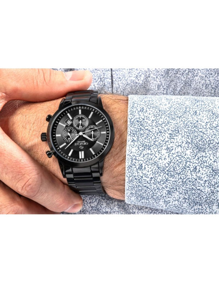 Zegarek męski giewont chronograph sapphire czarny gw8510-b2