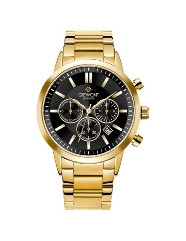 Zegarek męski giewont chronograph sapphire złoto czarny gw8510-b5