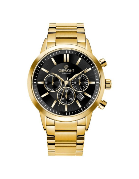 Zegarek męski giewont chronograph sapphire złoto czarny gw8510-b5