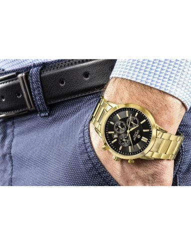 Zegarek męski giewont chronograph sapphire złoto czarny gw8510-b5
