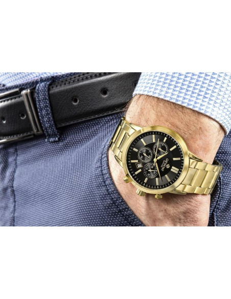 Zegarek męski giewont chronograph sapphire złoto czarny gw8510-b5