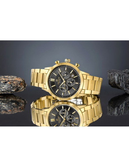 Zegarek męski giewont chronograph sapphire złoto czarny gw8510-b5