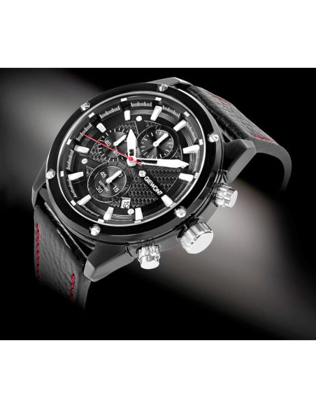 Zegarek męski giewont chronograph sapphire czarny gw8810-a1