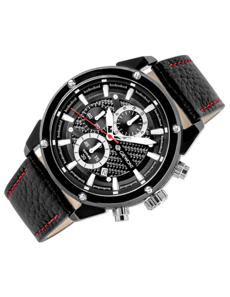 Zegarek męski giewont chronograph sapphire czarny gw8810-a1