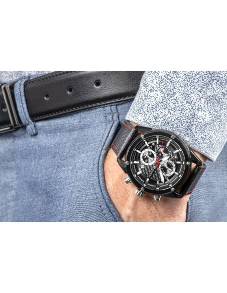 Zegarek męski giewont chronograph sapphire czarny gw8810-a1