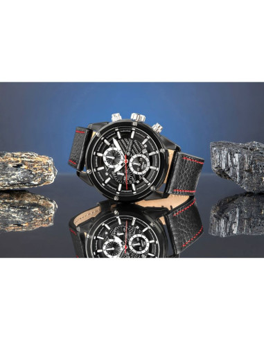 Zegarek męski giewont chronograph sapphire czarny gw8810-a1