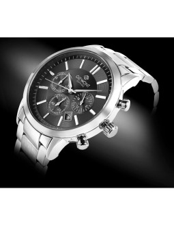 Zegarek męski giewont chronograph sapphire srebrno czarny gw8510-b1 2