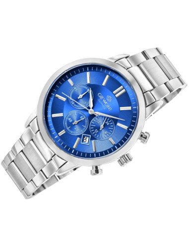 Zegarek męski giewont chronograph sapphire srebrno niebieski gw8510-b3
