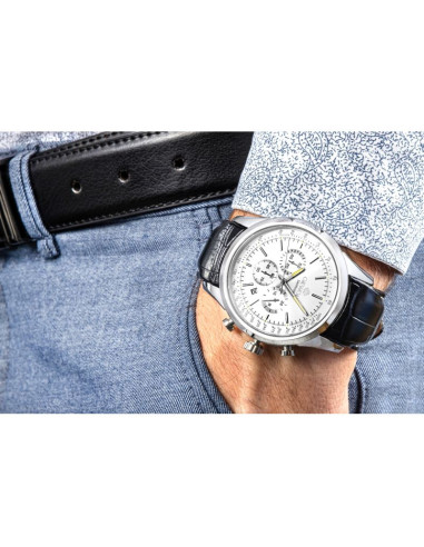 Zegarek męski giewont chronograph sapphire srebrny gw7650-a1