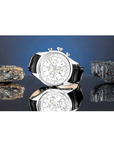 Zegarek męski giewont chronograph sapphire srebrny gw7650-a1