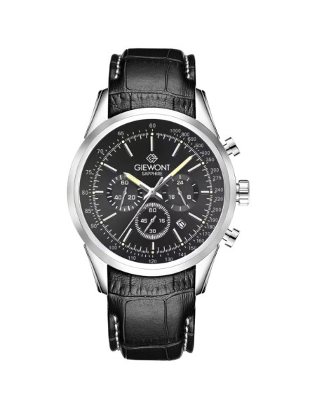 Zegarek męski giewont chronograph sapphire srebrno czarny gw7650-a2