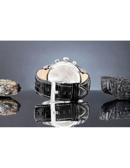 Zegarek męski giewont chronograph sapphire srebrno czarny gw7650-a2