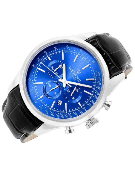 Zegarek męski giewont chronograph sapphire srebrno niebieski gw7650-a3